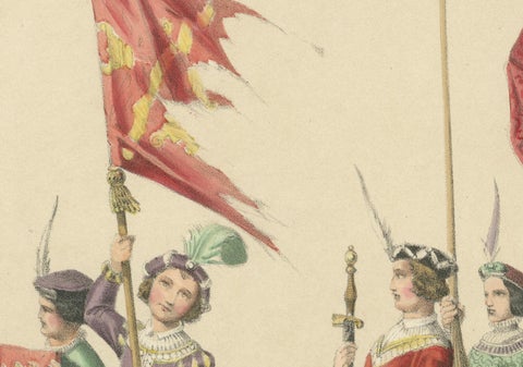 Burgundian Tribute, The Pageant of Noble Youth in Ceremonial Dress, 1855, close-up 1