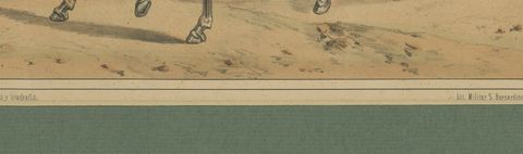 Spanish Cavalry Lithograph by José Rubio y Villegas: Sabre Officers, 1861, close-up 2