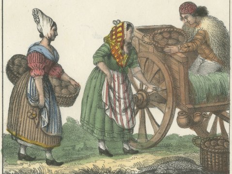 Boat Owner, Norman Boatman and Oyster Sellers of La Rochelle and Bordeaux, 1842, close-up 2