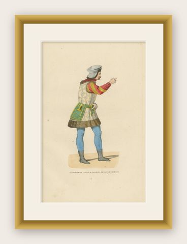 Courtly Splendor: A Nobleman at Emperor Sigismund's Court, 1847, shown framed