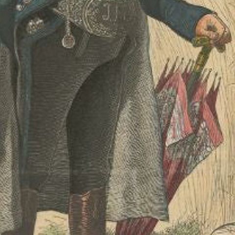Antique Costume Print of a Farmer from the Region of Traunkreis by Lipperheide, close-up 2