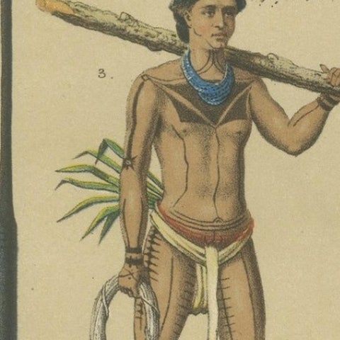 Pacific Island Ethnography, Canoe, Architecture & Costume, Antique Print c.1890, view 7