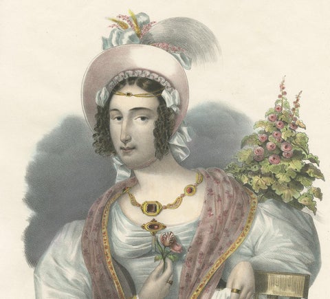 Antique Costume Print of Europe by Lemercier, circa 1840, view 3
