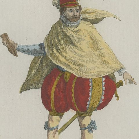 Antique Print of a Nobleman from Burgundy by Jefferys ‘1757’, close-up 2