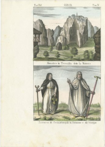 Meteora Monastery in Thessaly and the Patriarch of Constantinople, 1842, view 2