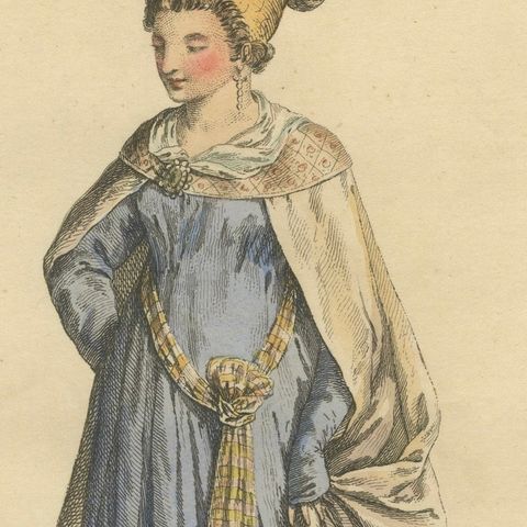 Thessalonian Bride Costume Print - Ottoman Dress Engraving, Jefferys, 1749, close-up 5
