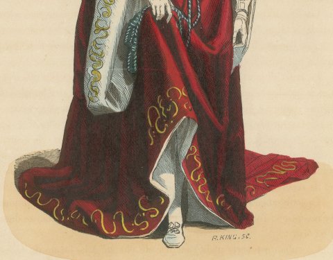 Sovereign Grand Master of Saints Maurice and Lazarus, Costume Plate, 1844, close-up 2