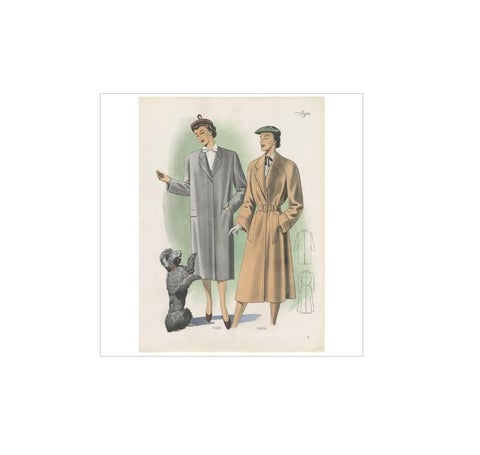 Vintage Fashion Print 'Pl.14205' Published in Ladies Styles, 1951, view 3