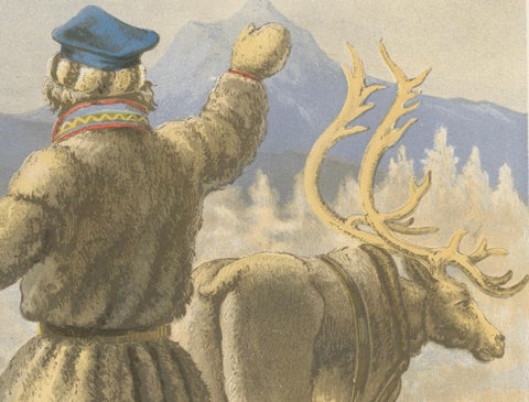Sámi Winter Dress, Karasjok, Northern Norway, Traditional Arctic Clothing, 1860, close-up 3