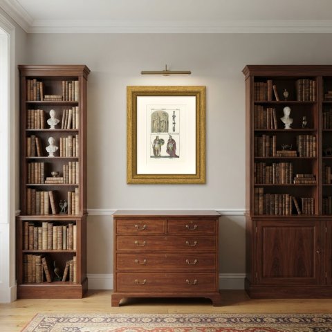 Druids, Pharamond's Sword and the Frankish Kings Pharamond and Clodio, 1842, shown framed in a room