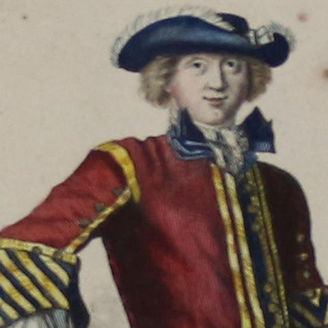 Copper Engraving Depicting the High Quality of the Fashion Under Louis XIV, 1684, close-up 1