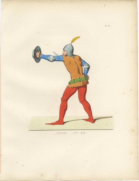 Medieval Courtly Costumes and Figures, Complete Set of 10 Hand-Colored, 1845, view 4