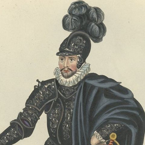 Old Print of Genoese Armor of Genoese Crossbowmen, 1842, close-up 2