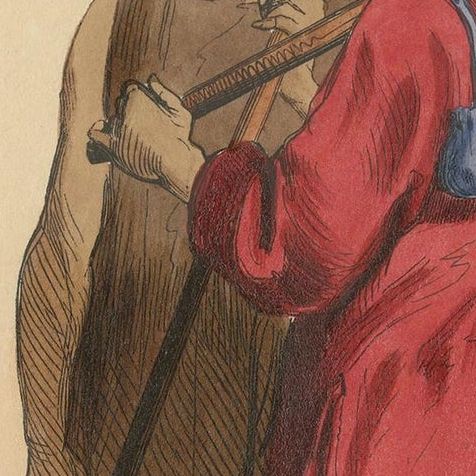 Antique Costume Print of an Inhabitant and Soldier of Cochinchina by Wahlen, close-up 1
