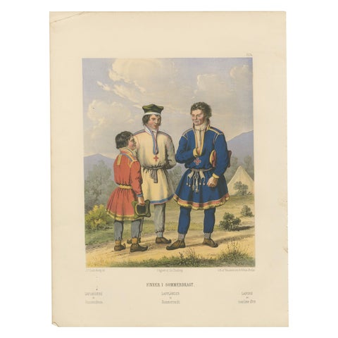 Norwegian Sámi Attire, Summer Dress from Laplanders in Finnmark, c.1860