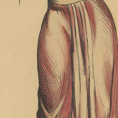 Antique Costume Print of a Young Lady of Mount Himalayas by Wahlen '1843', close-up 2