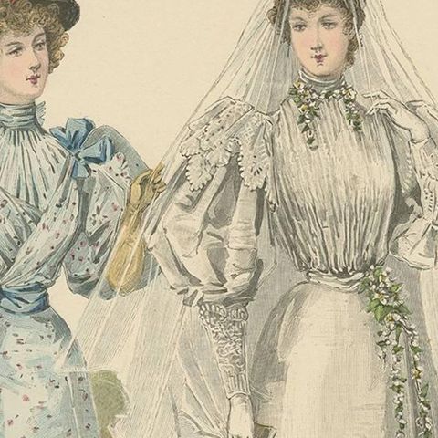 Antique Fashion Print Published by La Mode Illustrée ‘No. 17, 1895’, close-up 2