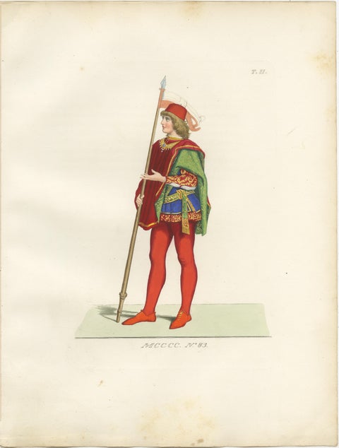 Medieval Knights, Clergy & Nobles, Set of 10 Costume Prints, 1845, view 9