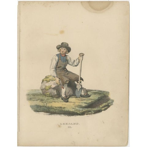 Antique Costume Print of Leksand in Sweden, circa 1864, view 2