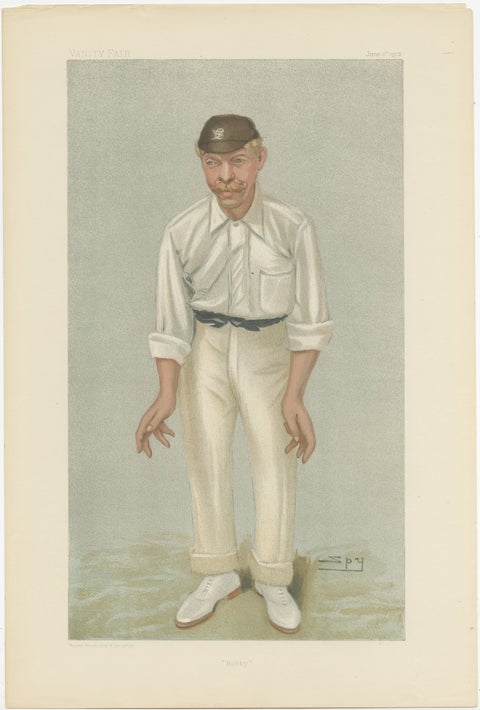 The Steady Batsman: Robert 'Bobby' Abel in Vanity Fair 1902 by 'Spy', view 2