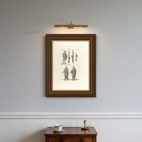 A Roman Lictor with the Fasces, a Senator and a Consul, Lithograph, 1842, shown framed on a wall