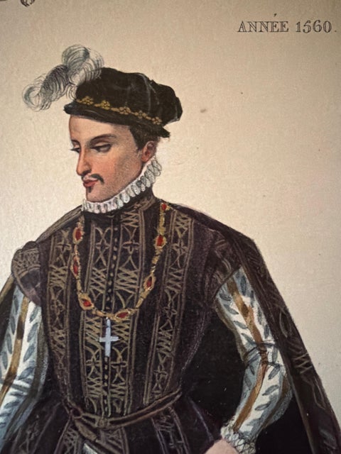 Charles IX French Court Costume, Royal Couple, 1847, view 2