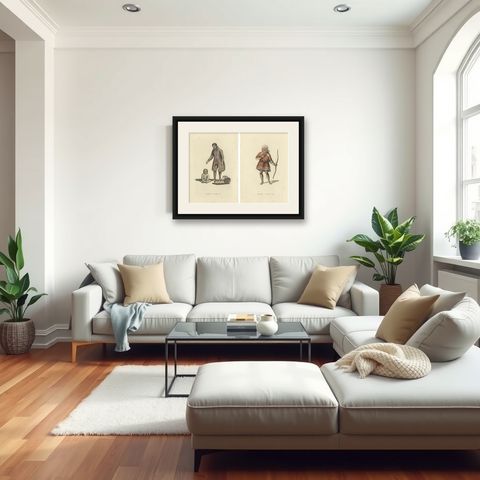 Samoyed Heritage: Portraits of Siberian Tradition in Summer and Winter Attire, shown framed in a room