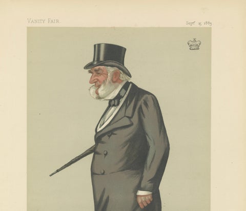 Victorian Aristocrat with Top Hat, Vanity Fair “Lord Leicester’s Nephew” 1883, close-up 3