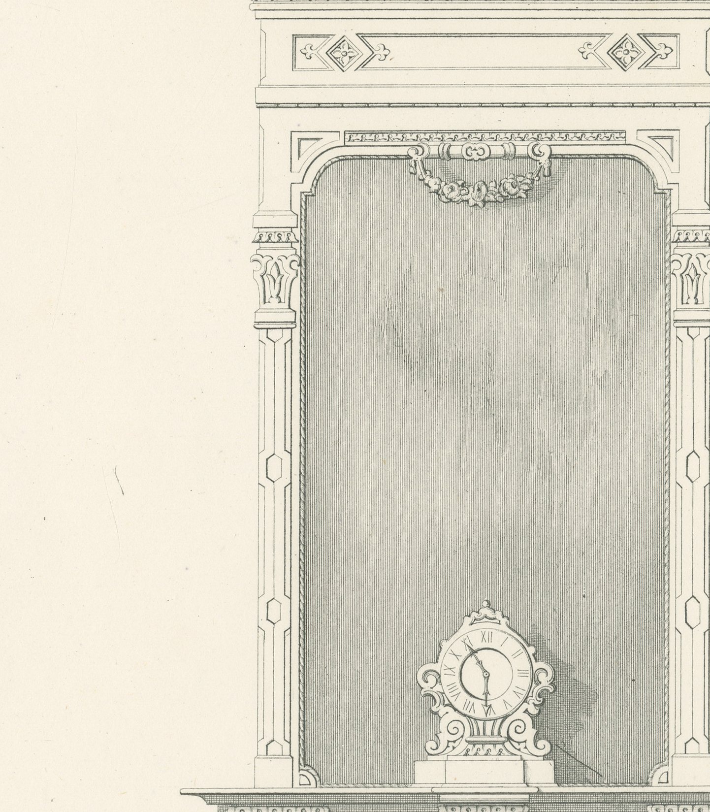 Amsterdam Shop Chimneypiece, Dutch Architecture Print, Leliman, 1865-1866, view 3