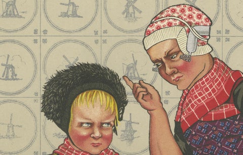 Charming Gelderland Costumes from Nunspeet and Hierden in Holland, ca. 1932, close-up 6