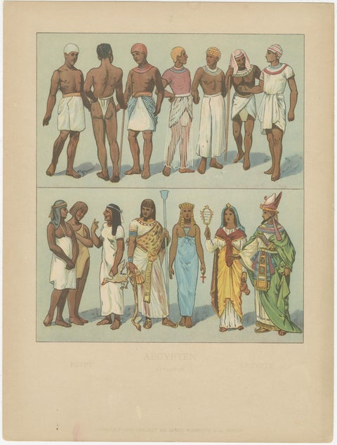 Antique Egyptian Costume, Culture and Primitive Time Plates, c.1900, view 3