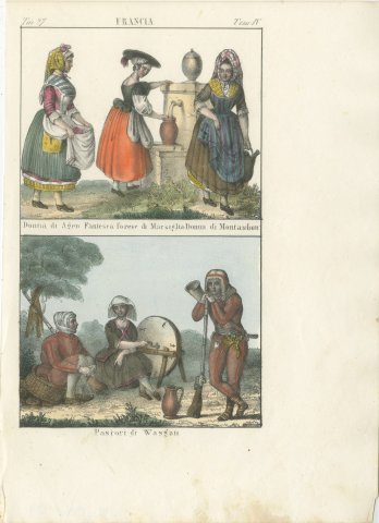 Women of Agen, Marseille and Montauban with Shepherds of the Vosges, 1842, view 2