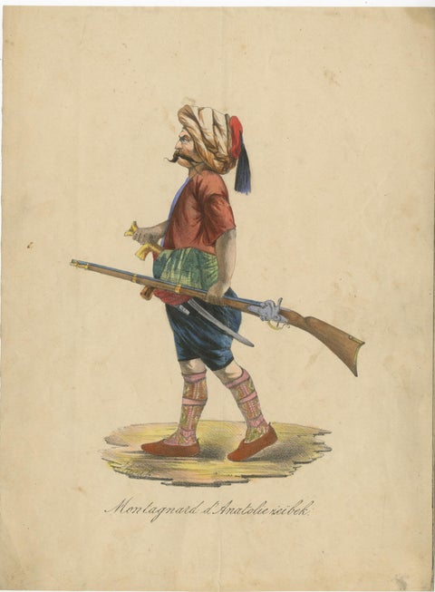 Set of 9 Antique Costume Prints, Turkey, Albania, Anatolia, 'c.1840', view 6