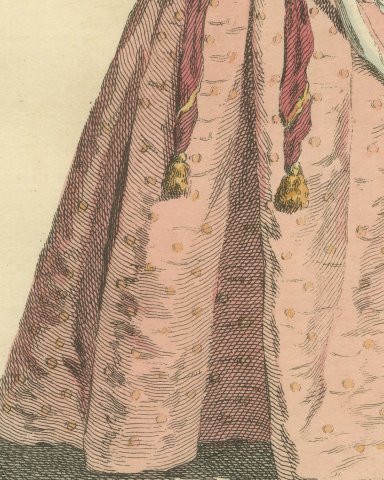 Imoinda in the Tragedy of Oroonoko, Front View, Georgian Stage, Jefferys 1757, close-up 2