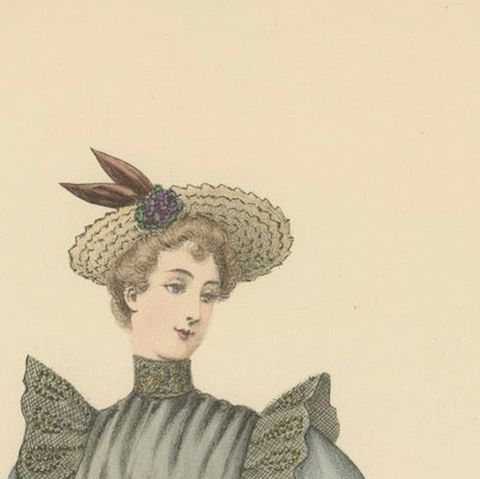 Elegant Fashions of 1889: Lithographs by L. Michau and M. de Solar, close-up 5