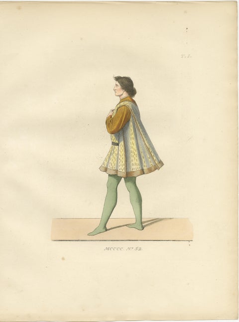 Young Sienese, Noblewoman, and Apothecary in Medieval Italian Dress - 1845, view 2