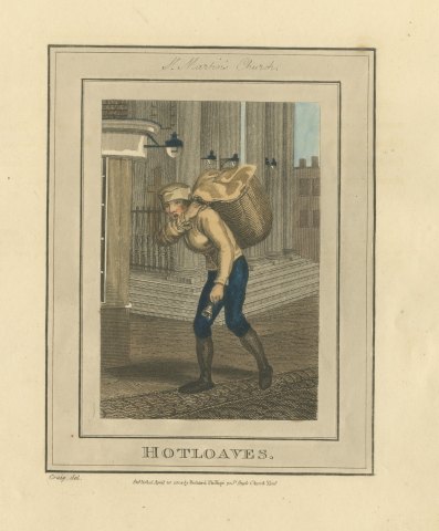 Hot Loaves, St. Martin's Church, Cries of London, 1804