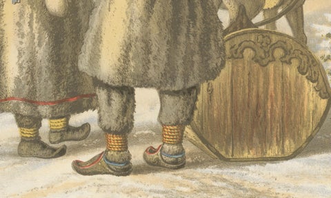 Sámi Winter Dress, Karasjok, Northern Norway, Traditional Arctic Clothing, 1860, close-up 2