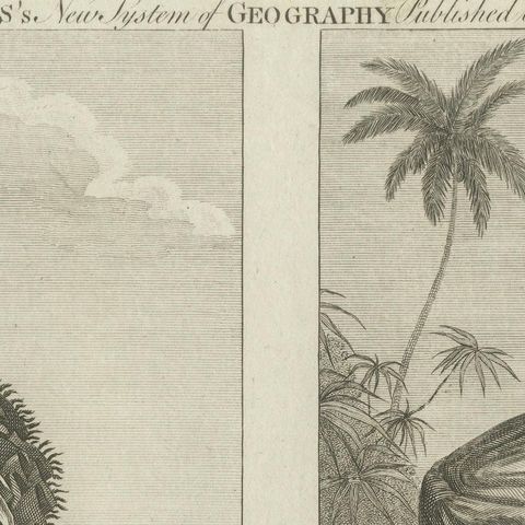 Tahitian Costume Engraving Pair, Otaheite Women, Pacific Voyages, c.1790, close-up 6