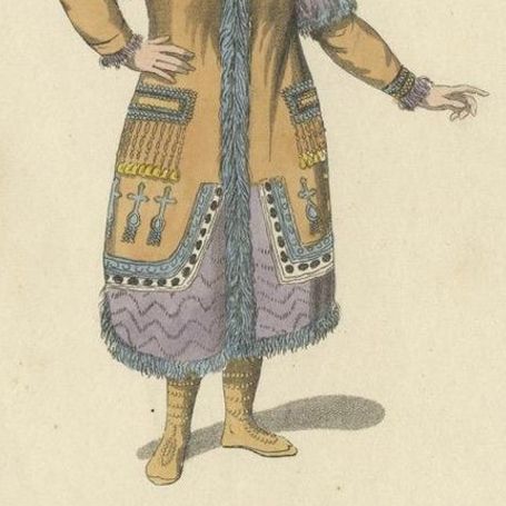 Engravings Depicting the Dress and Manners of the Yakouti Tribes in Russia, 1814, close-up 1