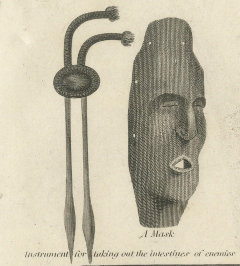 1801 Engraving of New Caledonian Implements and Attire, close-up 5