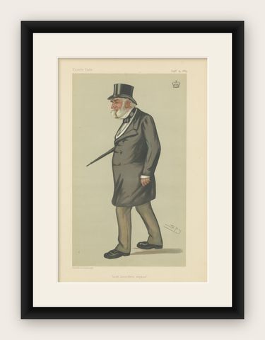 Victorian Aristocrat with Top Hat, Vanity Fair “Lord Leicester’s Nephew” 1883, shown framed