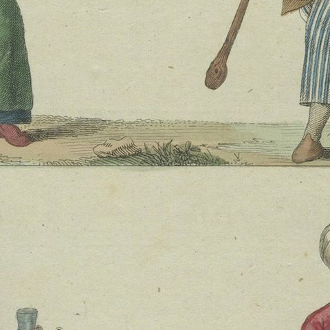 Antique Hand-Colored Print of Turkish or Ottoman Costumes Plate XII, circa 1800, close-up 6