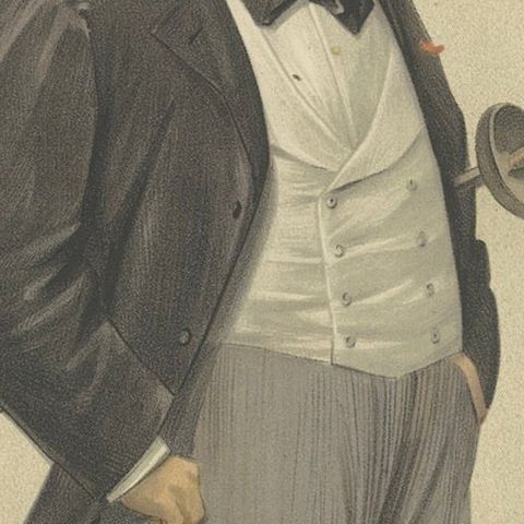 Royal Elegance: Prince Henry of Orleans, Fencing Nobleman, Vanity Fair 1897, close-up 5
