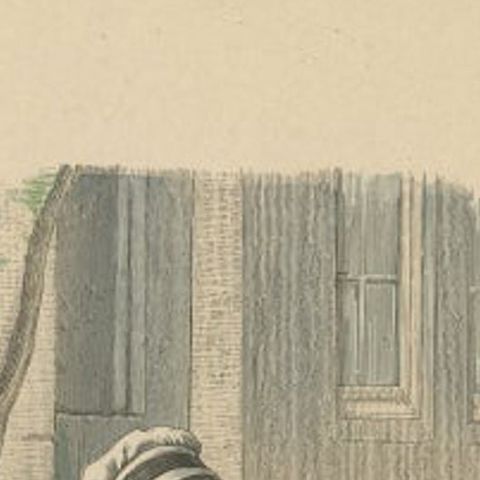 Antique Costume Print of a Lacemaker from Bruges in Belgium, c.1880, close-up 1