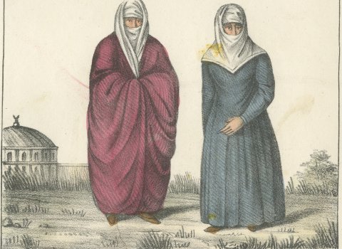 The Dance of the Kadri Dervishes and Two Veiled Women, 1842, close-up 2