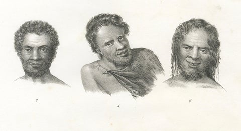 Portrait Study of Indigenous People of New Holland (modern-day Australia), 1836, close-up 3