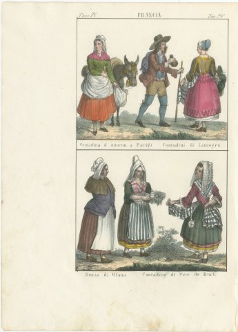 Peasants of Paris and Limoges with Women of Olona and Fete de Buch, 1842, view 2