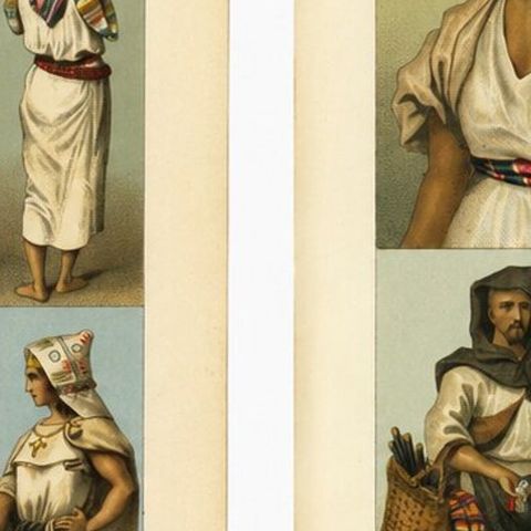 North African Costumes & Figures, Racinet Afrique Plates, Set of 2, 1888, close-up 6