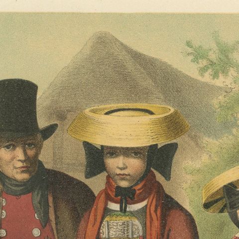 Vierlande Traditional Costume, near Hamburg, Northern Germany, c.1875, close-up 6